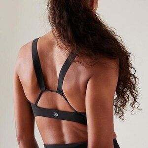 Athleta Exhale Ribbed Bra Size Small D-DD in black